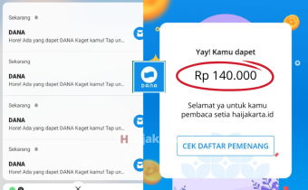 Klaim Link DANA Kaget Hari Ini 23 Maret Rp140 Ribu, Tanpa Aplikasi Penghasil Uang