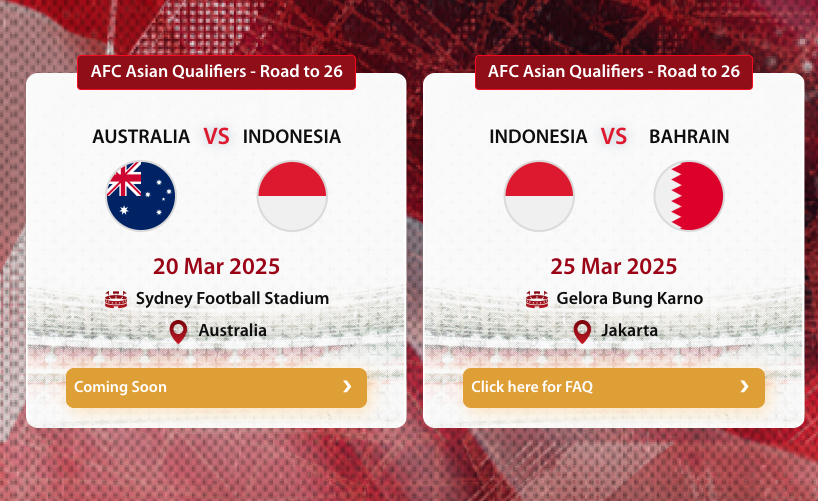 Harga Tiket Timnas Indonesia Vs Bahrain