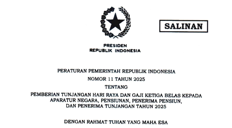 Aturan Pencairan THR 2025, Inilah 4 Kategori Pensiunan PNS yang Terima THR Sebelum Lebaran