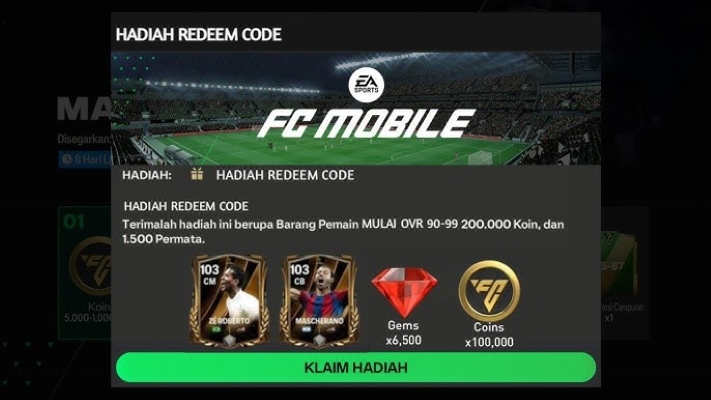 Kode redeem FC mobile