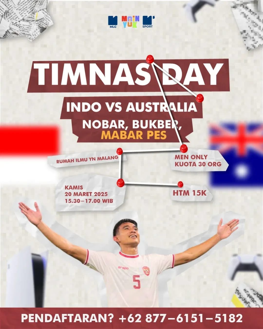 Lokasi Nobar Timnas Indonesia vs Australia di Malang