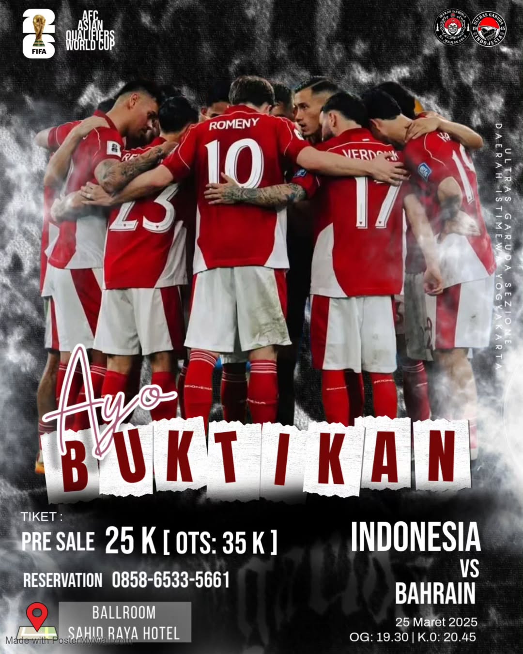 Tempat Nobar Timnas Indonesia vs Bahrain di Jogja