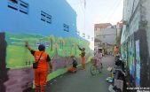 Kelurahan Rawa Buaya Dihiasi Lukisan Mural Penuh Warna