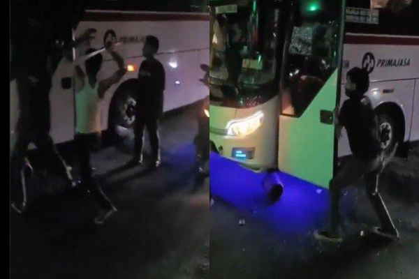 Pengamen Rusak Bus Primajasa di Tangerang Akhirnya Ditangkap Polisi, Barang Bukti Berhasil Diamankan