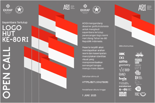 Lomba Desain Logo HUT RI 80, Berlaku hingga 1 Juni 2025, Desainer Profesional Wajib Baca Syaratnya!