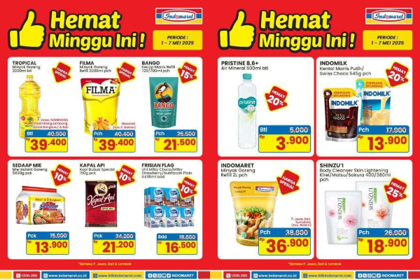 Promo Indomaret 1–7 Mei 2025, Diskon Minyak Goreng 2L hingga Gula Pasir Cuma Rp15Ribuan