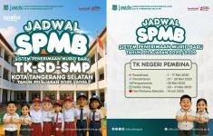 Jadwal SPMB Tahun Pelajaran 2025/2026 untuk Jenjang TK, SD, dan SMP di Kota Tangerang Selatan