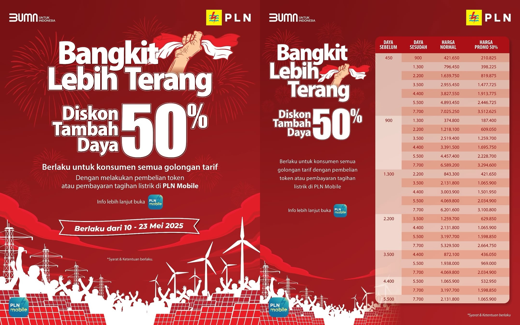 PLN Hadirkan Diskon Tambah Daya Listrik Hingga 50% Selama Mei 2025