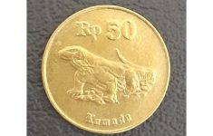 Koin Kuno Rp50 Bergambar Komodo