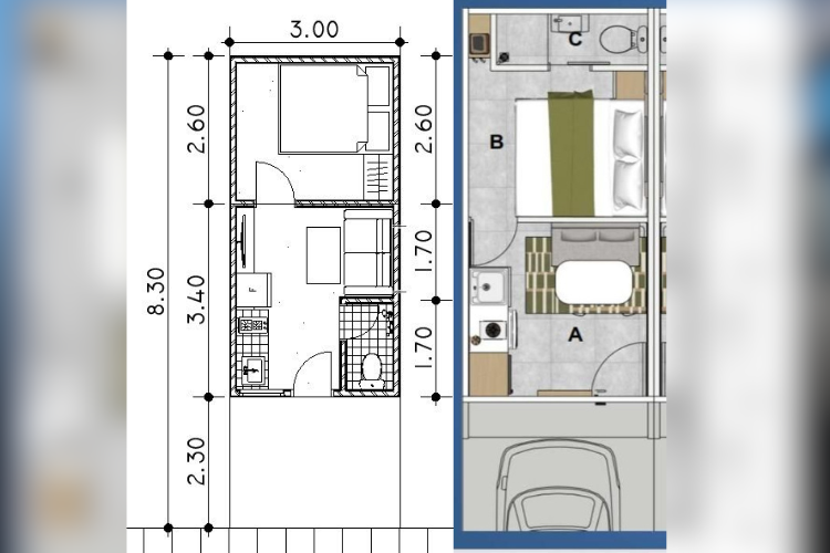 Desain Rumah Subsidi 18 meter