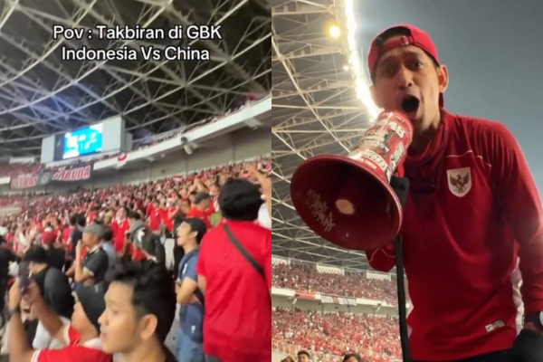 Ibnu Jamil Pimpin Takbiran Saat Pertandingan Timnas vs China di GBK, Netizen: Pantesan Menang Jalur Langitnya Kuat Banget!