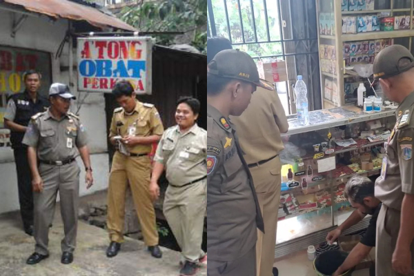 Satpol PP Razia Toko Penjual Obat Ilegal di Jakarta Timur, Puluhan Butir Obat Dimusnahkan