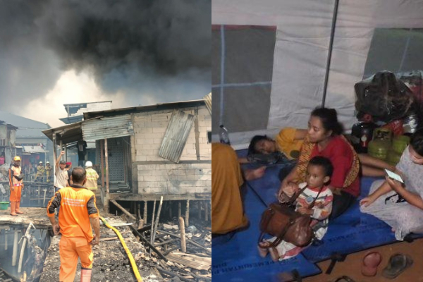 Kebakaran di Kapuk Muara Hanguskan 450 Rumah, 1.387 Warga Kehilangan Tempat Tinggal