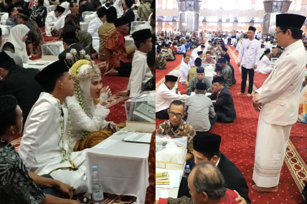 Alhamdulillah! 100 Peserta Nikah Massal di Masjid Istiqlal Berjalan Lancar, Dapat Kamar Hotel dan Modal Usaha