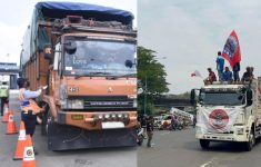 Demo Sopir Truk ODOL di Kudus, Ratusan Massa Tuntut Revisi UU: Sopir Bukan Kriminal!