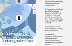 Pemilik Iphone Hilang di Pesawat Garuda Lapor ke Kepolisian Australia: Tolong Bantu Periksa CCTV
