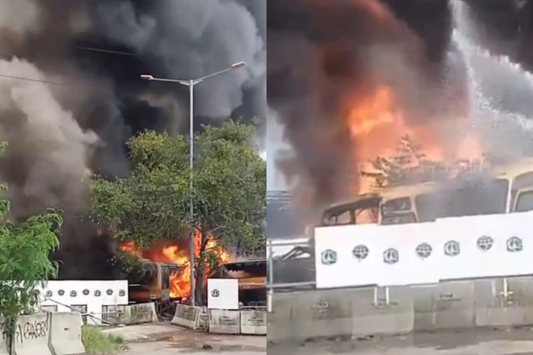 Kebakaran Bus Bekas Transjakarta di Cengkareng, Netizen Geger: Kebakaran Atau Dibakar?