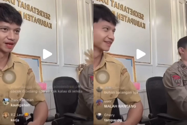Pria Berseragam Dinas Main Game dan Live Streaming Saat Jam Kerja di Kalimantan Selatan, Netizen Murka: Kerja!