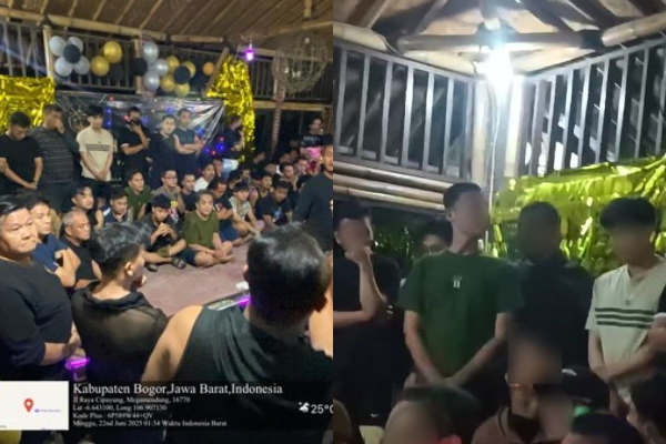 Polisi Gerebek 75 Peserta Saat Pesta Gay di Puncak Bogor, Diduga Modus Family Gathering