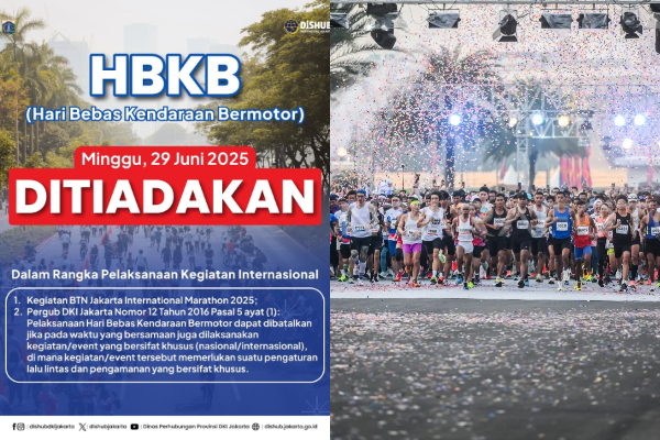 CFD Jakarta Ditiadakan Pekan ini 29 Juni 2025, Peringati Jakarta International Marathon