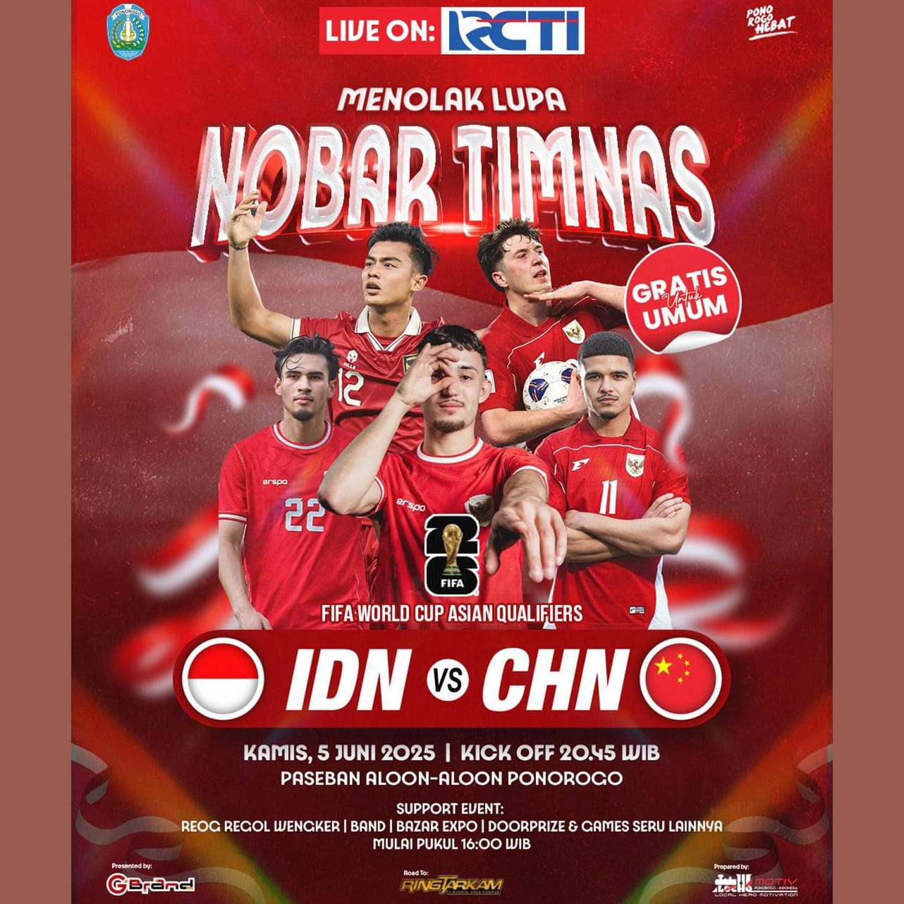 Jadwal dan Link Nonton Pertandingan Timnas Indonesia vs China