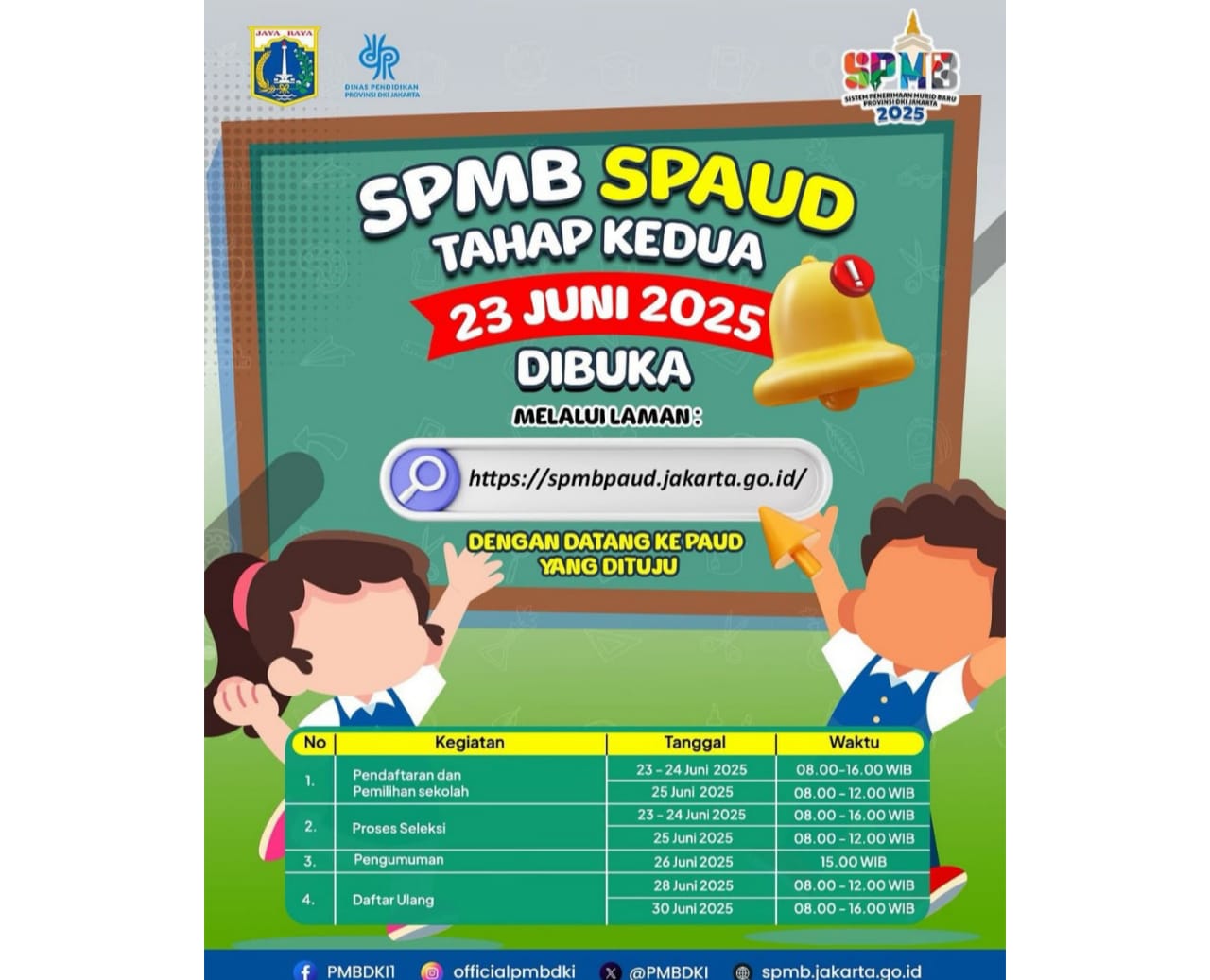 SPMB SPAUD Tahap Kedua Resmi Dibuka Mulai 23 Juni 2025