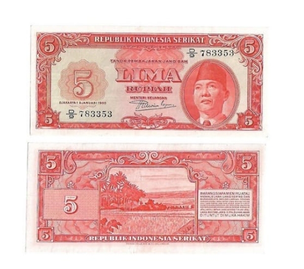 Uang Kuno Rp5 Rupiah Soekarno Terjual Hingga Rp5 Juta