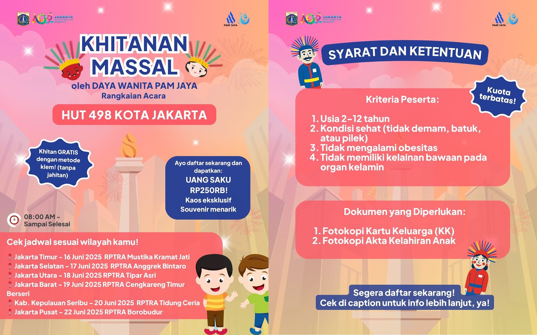 Khitanan Massal Gratis Sambut HUT ke-498 Kota Jakarta