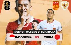 Lokasi Nobar Timnas Indonesia vs China di Surabaya