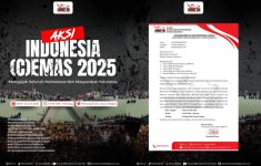 11 Tuntuan BEM SI Demo Aksi Indonesia (C)emas 2025 di Patung Kuda, Jakarta Pusat