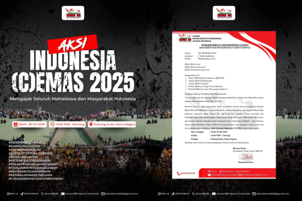 11 Tuntuan BEM SI Demo Aksi Indonesia (C)emas 2025 di Patung Kuda, Jakarta Pusat