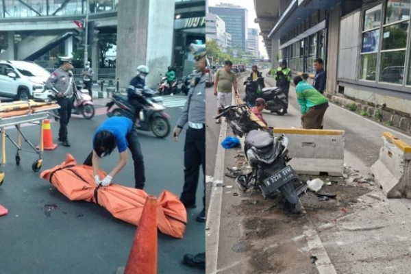 Tragis! Motor Tertabrak Mobil di Lampu Merah CSW Jakarta Selatan, Pengendara Tewas di Tempat