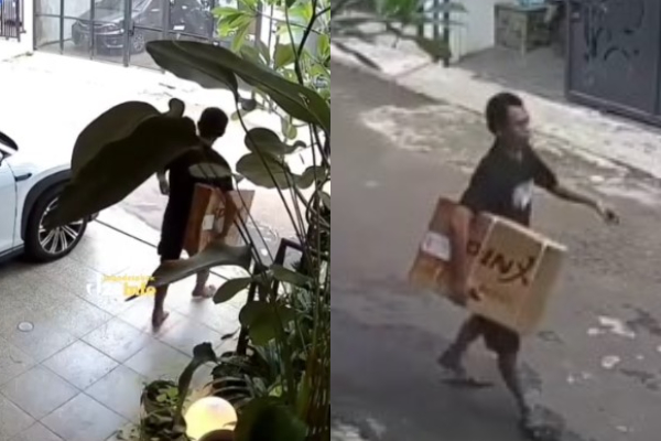 Paket Rafael Tan Dicuri di Depan Rumah, Aksi Pelaku Terekam CCTV