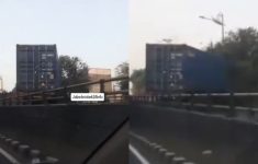 Truk Kontainer Mogok di Flyover Jembatan 3, Akses ke Grogol Lumpuh Total