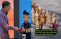 Dhika Penari Pacu Jalur Dapat Beasiswa dari Menbud, Viral Berkat Gaya Aura Farming