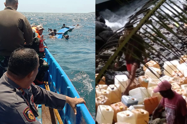 Longboat Tabrak Karang di Laut Maluku hingga Terbelah, Diduga Angkut BBM Ilegal