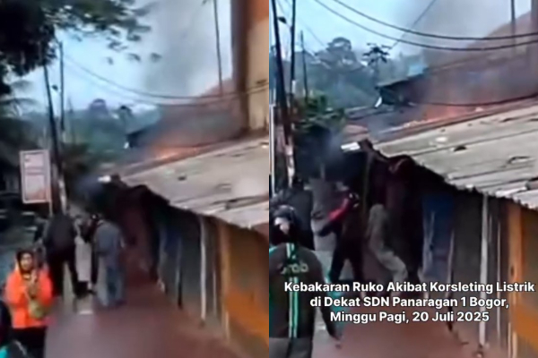 Awal Mula Kebakaran Kios di Bogor Hanguskan 3 Lapak, Kerugian Ditaksir Capai Rp50 Juta
