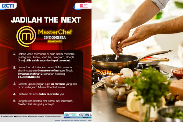 Cara Daftar Audisi MasterChef Indonesia Season 13, Bisa Lewat RCTI+ dan Media Sosial, Simak!