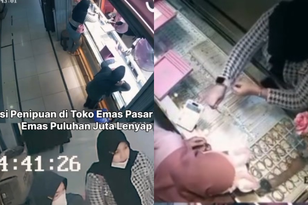 2 Wanita Curi Perhiasan di Pasar Anyar Bogor Terekam CCTV, Gelang Rp 18 Juta Raib