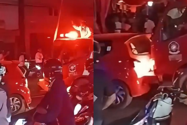 Damkar Tabrak Mobil di Balikpapan