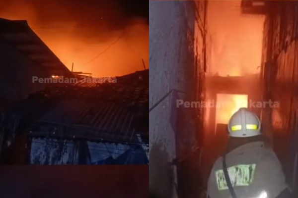Heboh! Kebakaran Rumah di Cililitan Hanguskan 5 Bangunan Sekaligus, Kerugian Ditaksir Capai Ratusan Juta