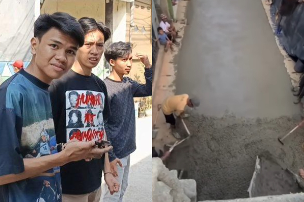 Keren! Ketua RT 19 Tahun di Jakut Cor Jalan Rusak Desa Usai Terpilih: Ternyata Masih Aktif Kuliah