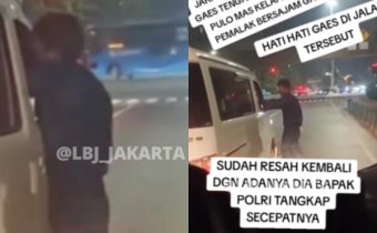 Nekat! Pria Palak Pengendara Mobil di Lampu Merah Simpang Pulomas Jaktim, Diduga Pelaku Membawa Sajam