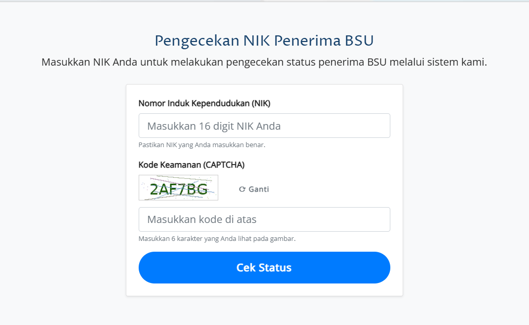 Cara Cek BSU Juli 2025 Pakai NIK KTP