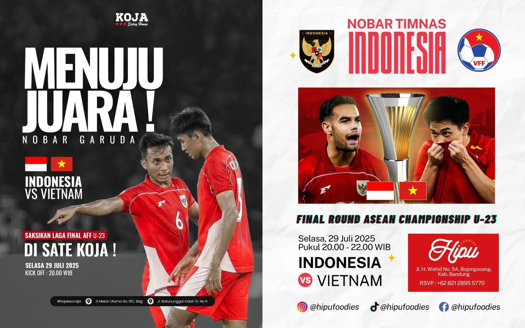 Tempat Nobar Timnas Indonesia vs Vietnam Final Piala AFF U23 2025 di Bandung