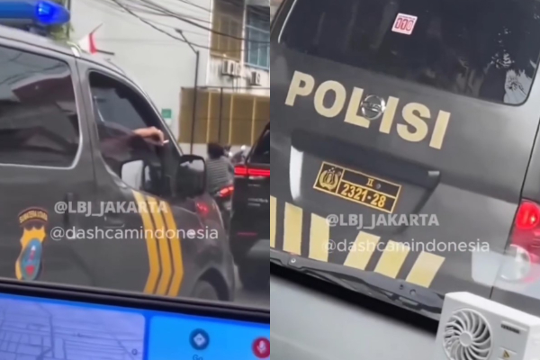 Viral! Pengemudi Mobil Patroli Polisi Merokok Sambil Berkendara, Netizen: Polisi yang Bener Cuma Polisi Tidur