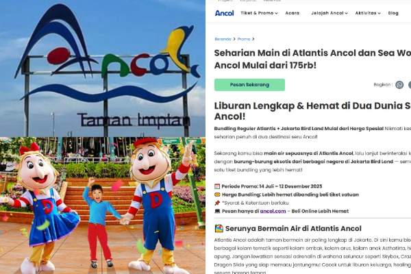 Berlaku hingga 12 Desember 2025, Harga Tiket Promo Bundling Wisata Atlantis dan Jakarta Bird Land, Cek Persyaratannya!
