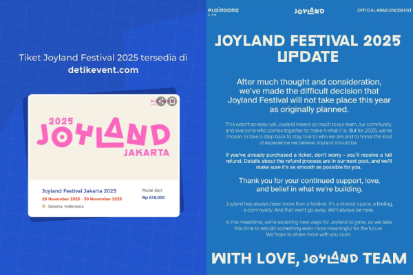 Syarat Refund Tiket Joyland Festival 2025, Berlaku Hingga 31 Agustus, Cek Selengkapnya!