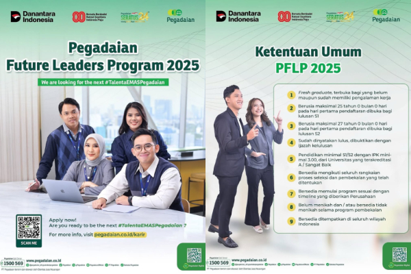 Lowongan Kerja PT Pegadaian 2025 Terbuka untuk Lulusan S1-S2, Berlaku hingga 31 Agustus 2025!