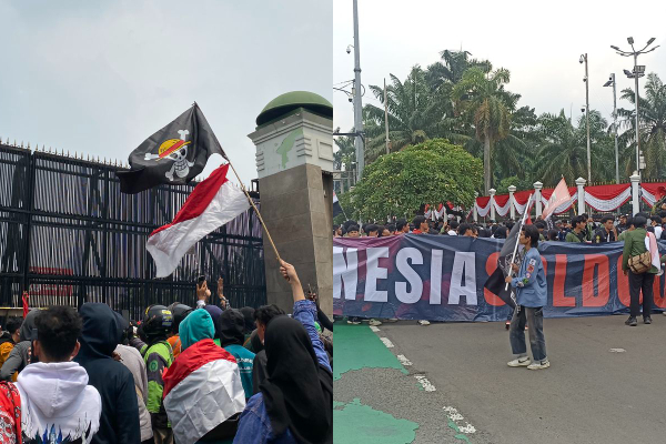 Link Live Demo 25 Agustus 2025 di Depan Gedung DPR RI, Jumlah Massa Terus Bertambah